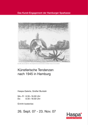 Plakat für die Ausstellung Künstlerische Tendenzen nach 1945 in Hamburg